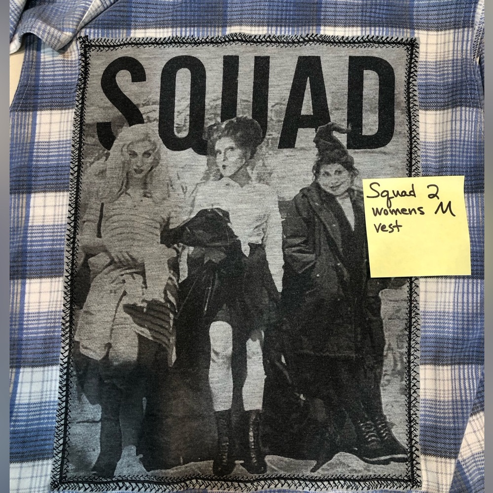 ❤️SOLD❤️ Handmade vest The Hocus Pocus Sanderson Sisters SQUAD Womens Med - Picture 10 of 11